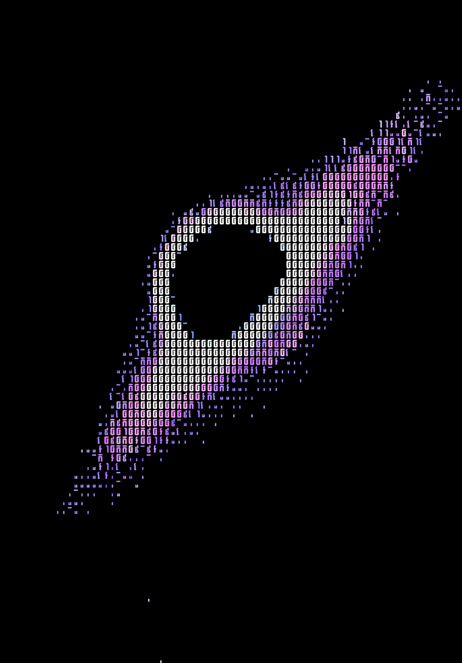 Black Hole ascii art khmer